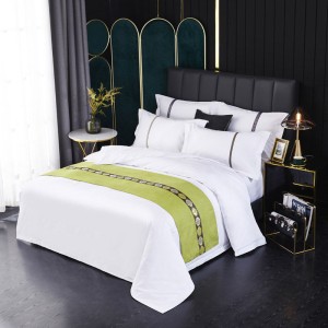 New Homestay. Hotel Supplies Bed Flag Hotel Set Light Green